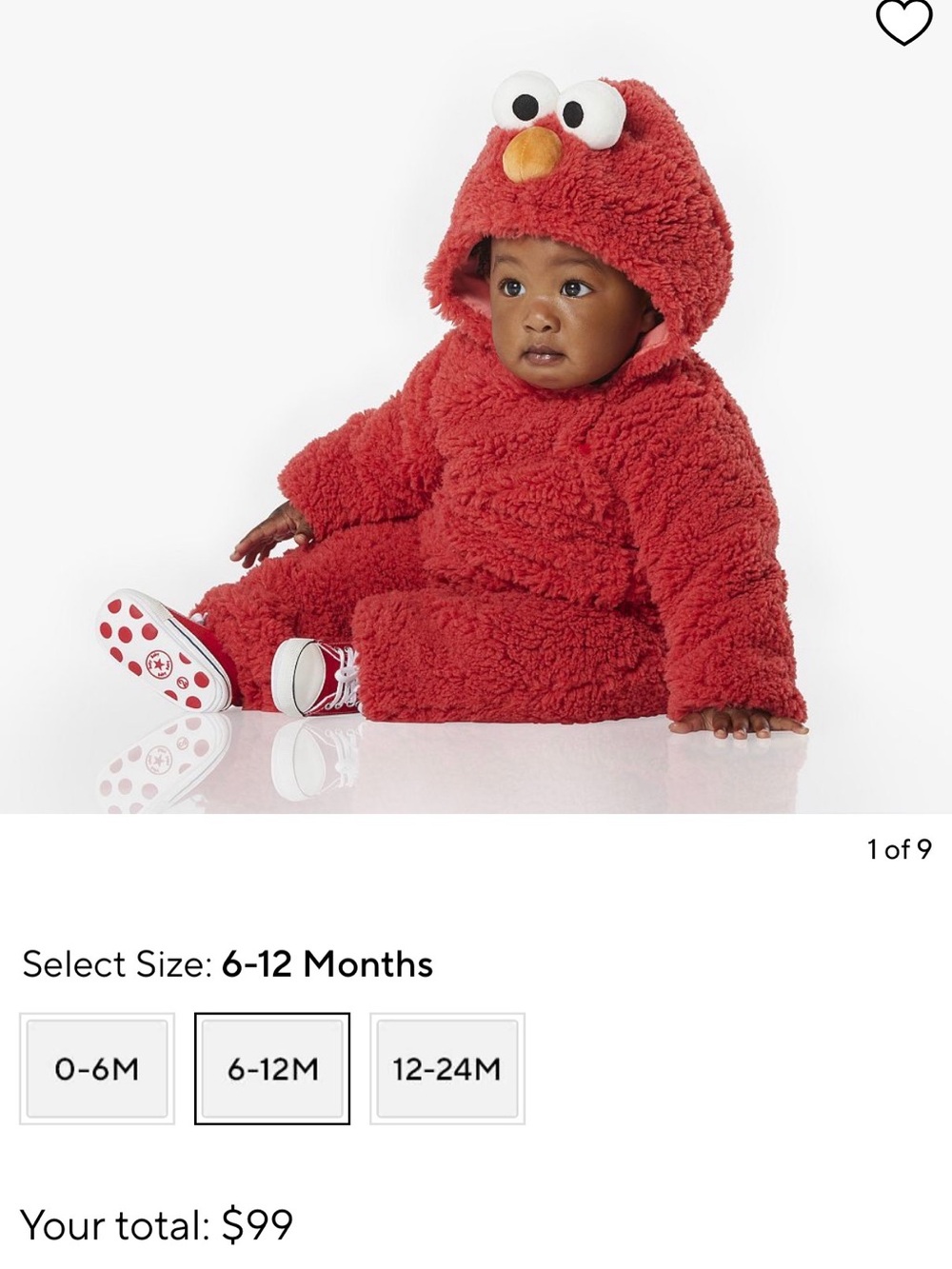 6-12M Baby Elmo Halloween Costume - Pottery Barn Kids